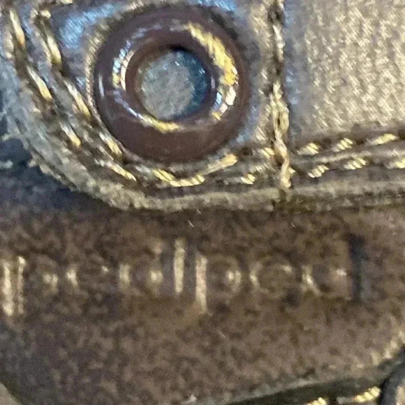 PEDIPED INFANT SIZE 6-12 MO BROWN FAUX LACES AND HOOK LOOP SLIP ON SHOE - Picture 5 of 11